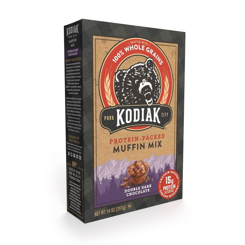 Kodiak Protein-Packed Muffin Mix Double Dark Chocolate - 14oz, 2 of 10