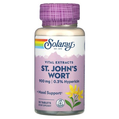 Solaray Vital Extracts, St. John's Wort, 900 mg, 30 Tablets