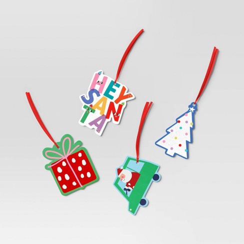 50ct Peel & Stick Christmas Gift Tag Red/black/white - Wondershop™ : Target