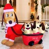 JOYFY 5 FT Christmas Inflatable Outdoor Decoration, Puppy Inflatable with LEDs for Dachshund Xmas Party Indoor, Outdoor Yard Garden Lawn Winter Décor - 4 of 4