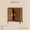 COZAYH Storage Cabinet Modern Wood Sideboard Buffet Geometric Doors, Set of 2 - 3 of 4
