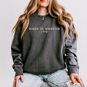 Simply Sage Market Embroidered Made In America 1776 Lightweight Garment Dyed Sweatshirt - 1 of 4