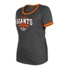 MLB San Francisco Giants Women's Heather Bi-Blend Ringer T-Shirt - 3 of 4
