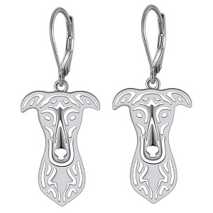 Greyhound Dog Necklace Earrings Set Sterling Silver Womens Ginger Lyne Collection - 1 of 4