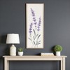 HomeRoots 32" X 12" Natural White And Lavender Floral Wood Framed Art - 2 of 4