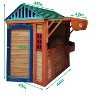 LOVSON Outdoor Wooden 4-in-1 Game House for kids garden playhouse with different games on every surface,Solid wood,61.4"Lx45.98"Wx64.17"H - 3 of 4