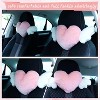 TruAIR 2 Pcs Plush Heart Shaped Car Pillow with Angel Wings for Travel Decor - 4 of 4