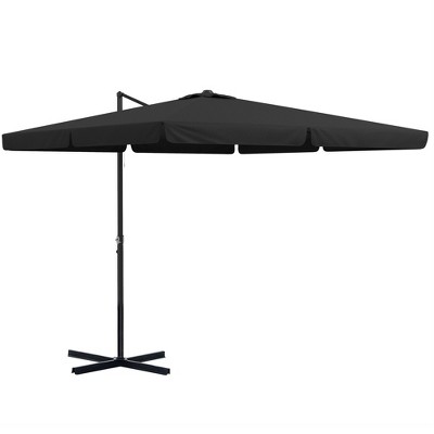 Sapphtopaz Patio Umbrella Market Umbrella Outdoor Cantilever Umbrella for Patio with Crank and Cross Base for Garden, Pool, Deck, Backyard