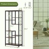 Kumasinova 8-Tier Book Shelf Industrial Large Open Bookcase Storage Organizer for Living Room,Bedroom,Office,Brown - 3 of 4