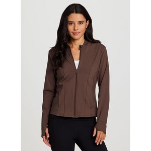 RBX Active Women's Ultra Lightweight, Buttery Soft Stretch Jersey Everyday Hooded Active Jacket with Pockets - 1 of 4