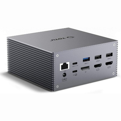 TOTU USB-C 4K@30Hz Triple Display Docking Station with Charging Support for MacBook Pro & Windows USB 3.1 Gen2 Type C Systems