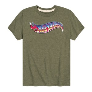 Boys' - Hot Wheels - 80's Chrome Flaming Logo Short Sleeve Graphic T-Shirt - 1 of 4