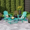 WestinTrends Highland 3-Piece Adirondack Chairs with Cup Holders and Coffee Table Set - 2 of 4