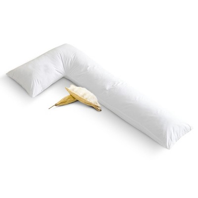 Cheer Collection L-Shaped Kapok Fiber Body Pillow With Removable Washable Cover
