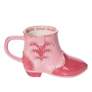 Totalee Gift Bless Your Heart Boot Mug Ceramic Pink 11.5 oz - 1 of 2