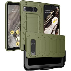 Nakedcellphone Combo for Google Pixel Fold (2023) - Special Ops Case and Belt Clip Holster with Stand - 1 of 4