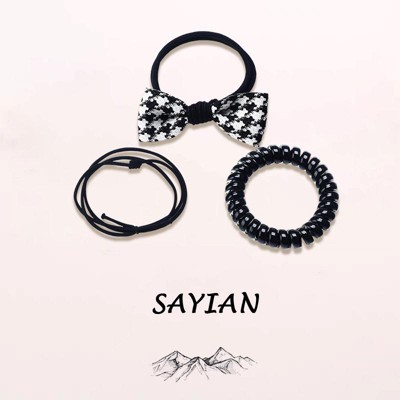 3 pcs set Scrunchies - Soft, Stretchy, and Detachable Hair Ties for Ponytails, Hair Elastics, Spiral Hair Ring, and Cute Hair Accessories