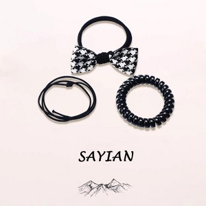 3 pcs set Scrunchies - Soft, Stretchy, and Detachable Hair Ties for Ponytails, Hair Elastics, Spiral Hair Ring, and Cute Hair Accessories - 1 of 4