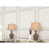 Cal Lighting Orivesi 150W 3 Way Ceramic Table lamp with Metal Base and Taper Drum Fabric Shade. Price and Sold as Pairs - 4 of 4