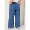 June + Vie by Roaman's Women's Plus Size Curvie Fit High-Waisted Wide-Leg Jean - 3 of 4