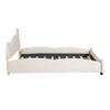 Whisen Velvet Platform Bed with Bear-Shaped Headboard and Bed-End Storage Pocket - 3 of 4