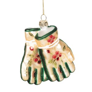 Gallerie II Blown Glass Garden Gloves Ornament - 1 of 3