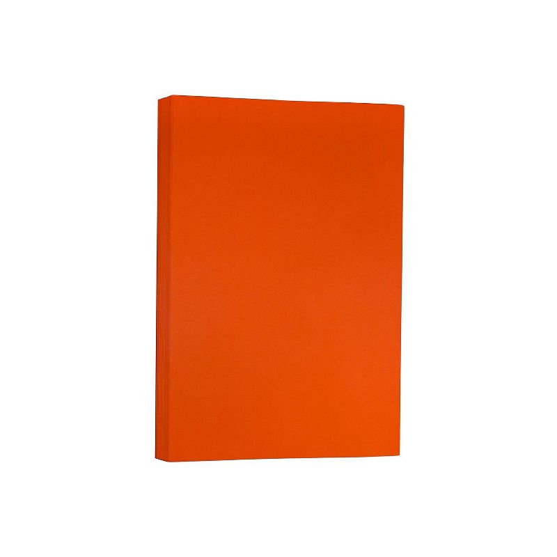 JAM Paper Ledger Matte 24lb Paper 11 x 17 Tabloid Orange Recycled 16728464, 2 of 3