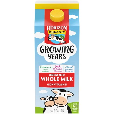 Horizon Organic Growing Years Whole DHA Omega-3 Milk - 0.5gal