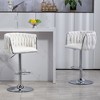 CAVINAS Polyester Swivel Bar Stools Set of 2,Counter Stools with Woven Back and Adjustable Counter Height,Kitchen Chair for Kitchen Island - 2 of 4