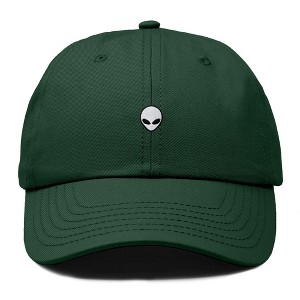 Dalix Lil Alien Embroidered Cotton Cap Outdoor Space Nature Dad Hat Mens - 1 of 4