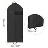 Unique Bargains Waterproof Dustproof Suits Coats Dresses Garment Bag Black 60 x 23.6 Inch - 2 of 4