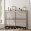 Shoe Cabinet with Flip Drawers, Adjustable Shelves, Hidden Entryway Shoe Storage Organizer for Hallway/Living Room - 3 of 4