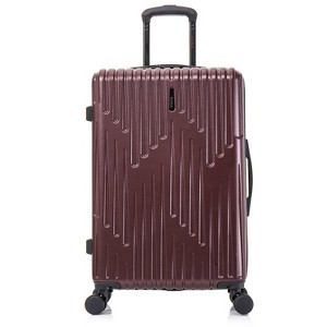 InUSA Drip Lightweight Hardside Medium Checked Spinner Suitcase - Wine - 1 of 4