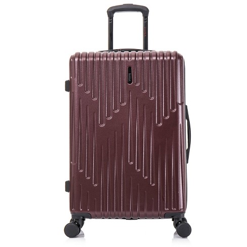 InUSA Drip Lightweight Hardside Medium Checked Spinner Suitcase - Wine - image 1 of 4