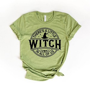 Simply Sage Market Women's A Little Witch In All Of Us Puff Print Short Sleeve Graphic Tee - 1 of 4