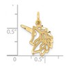 Black Bow Jewelry 14k Yellow Gold Unicorn Head Silhouette Charm or Pendant - 4 of 4