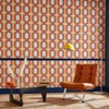 Bohemian Dream Orange and Yellow Geometric Paste the Wall Wallpaper - 2 of 4