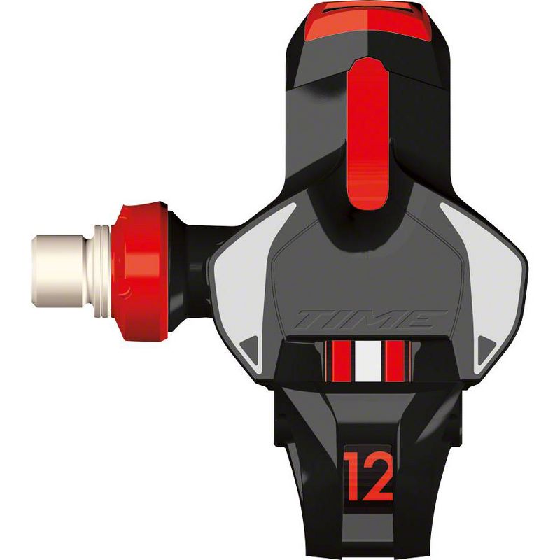 Time XPRO 12 Single Sided Clipless Pedals 9/16" Ti Axle Carbon Body Red/Black, 1 of 4