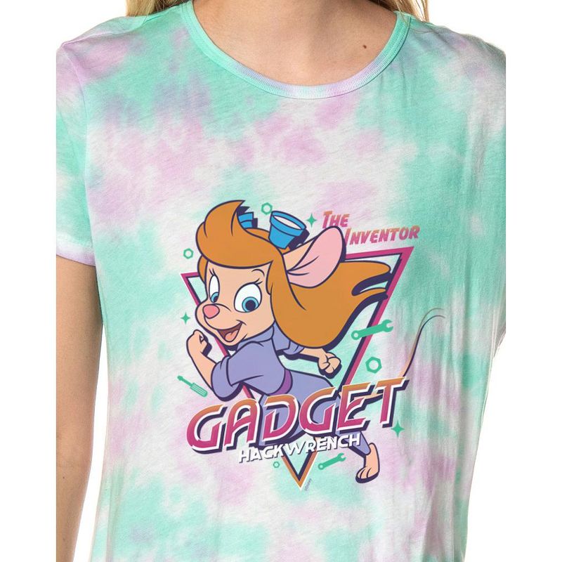 Disney Women's Chip 'n Dale: Rescue Rangers Gadget Nightgown Pajama Shirt Multicolored, 2 of 5