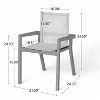 VYNXARIA Acacia Wood and Mesh Outdoor Dining Chairs ,Set of 2,Stylish Beige Mesh Seating with Teak Finish,Durable and Comfortable for Al Fresco Dining - 4 of 4