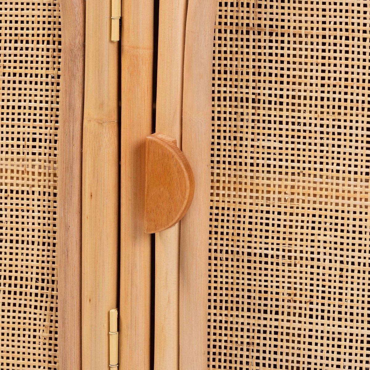 bali & pari Evania Natural Rattan 3 Door Storage Cabinet Natural - thumbnail 6