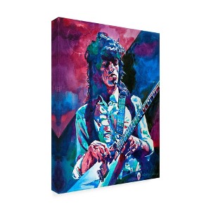 Trademark Fine Art -David Lloyd Glover 'Keith Richards A Rolling Stone' Canvas Art - 18x24 - 1 of 4