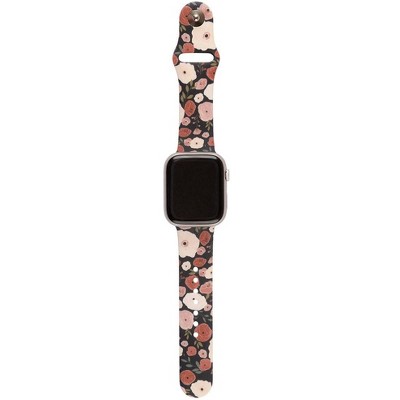 Walli Cases Mystic Meadow Watch Band Black Orange And Cream Flowers 42 ...