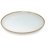 Classic Touch Set of 4 White Alabaster Chargers with Gold Rim - 4 of 4