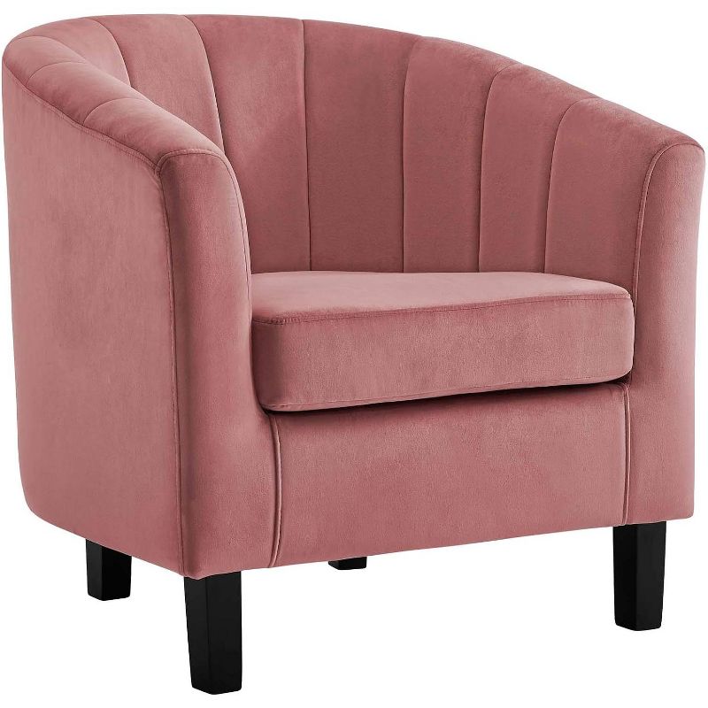 Modway Prospect Channel Tufted Performance Velvet Armchair Dusty Rose, 1 of 4