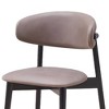 20.87" Lanae Dining Chair Gray Polish Microfiber and Black Finish - Acme Furniture - 4 of 4