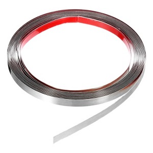 Unique Bargains Self-Adhesive Stainless Steel Mirror Finish Peel and Stick Wall Trim - 1 of 4