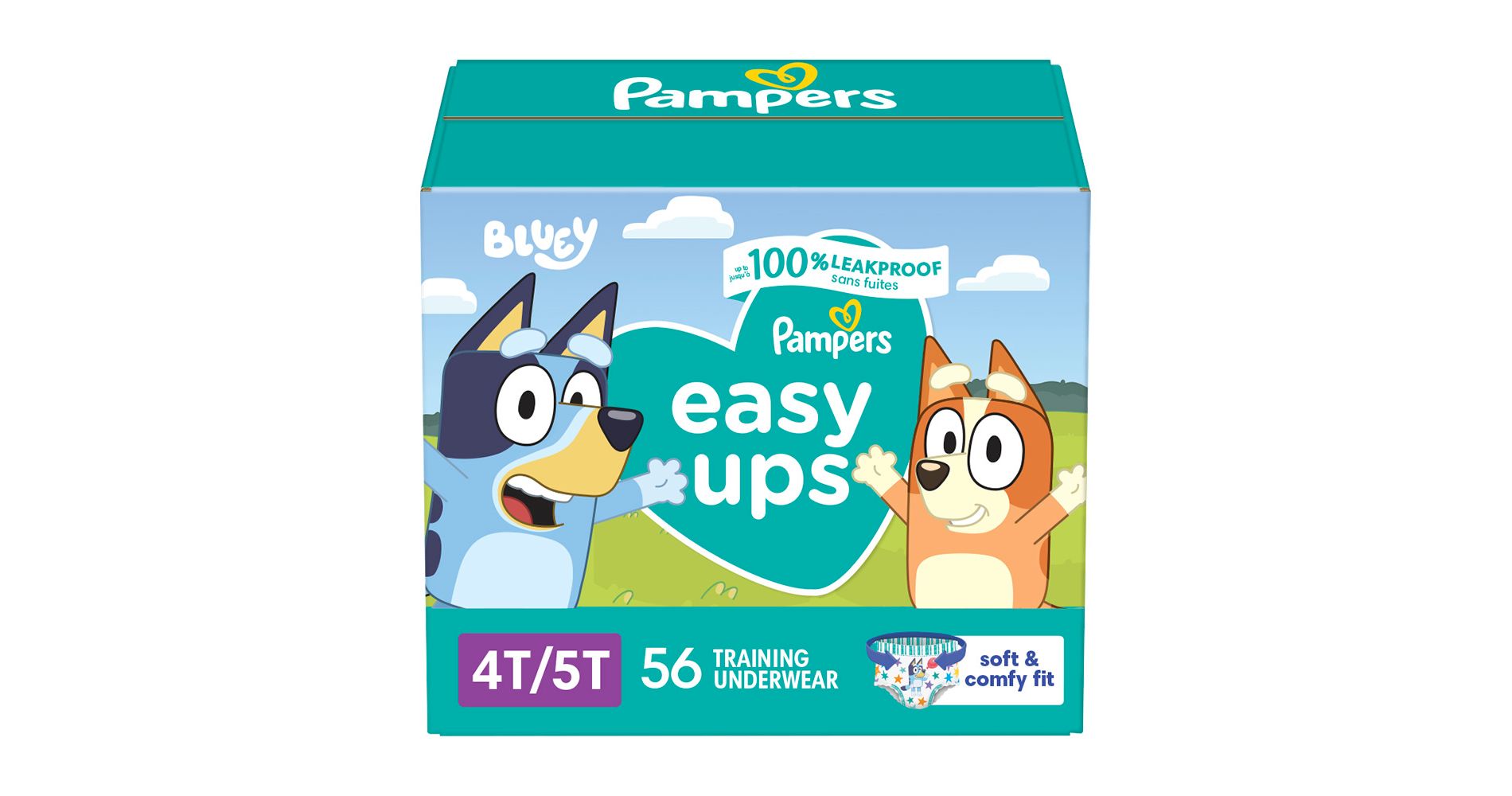 Pampers Easy Ups Boys' Bluey Training Underwear - Size 4T-5T - 56ct