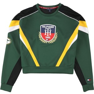Tommy Hilfiger Womens Green Bay Packers Cropped Sweatshirt - 1 of 2