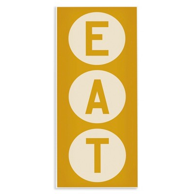 Stupell Industries Retro Style Eat Circle Letters Sign, 7" x 17"